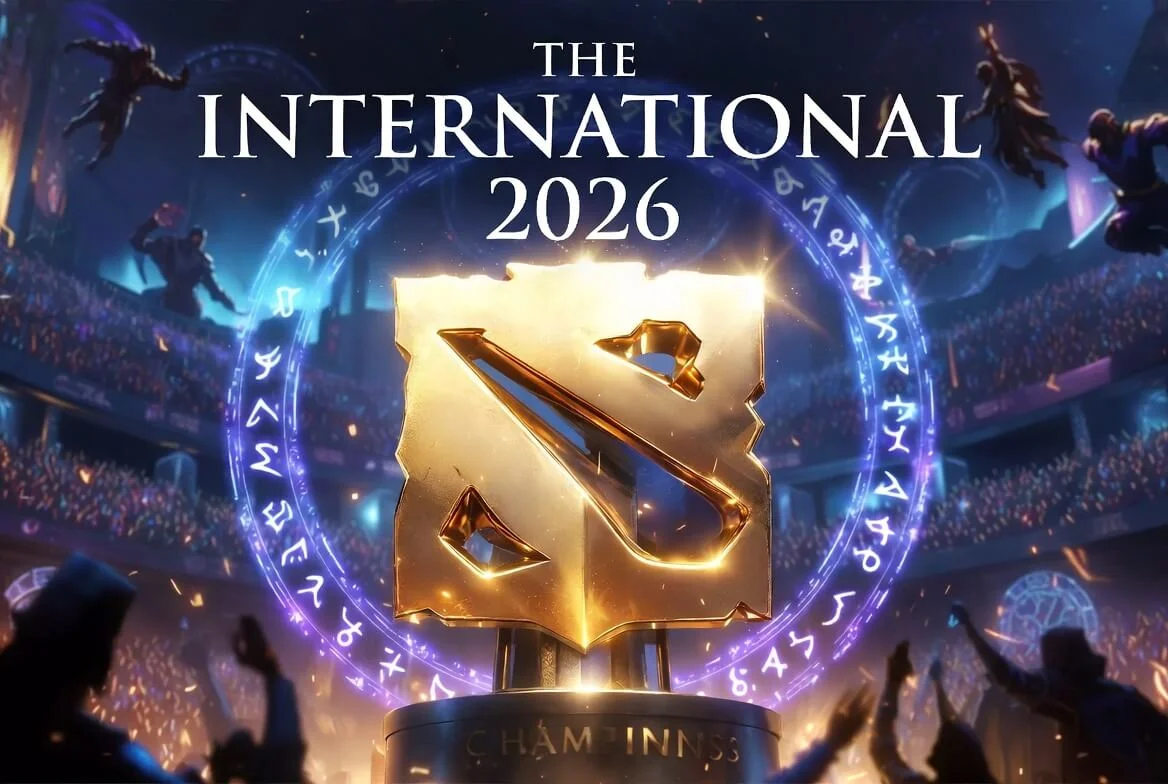 Постер пятнадцатого чемпионата мира по Dota 2 в Шанхае